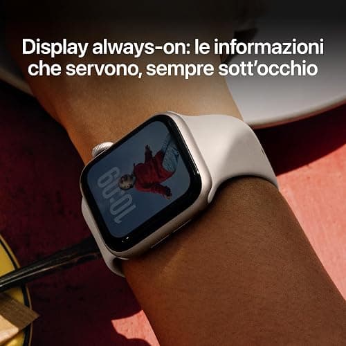 Apple Watch SE 3 GPS, Cassa 40 mm in alluminio galassia con Cinturino Sport galassia - M/L thumbnail 4