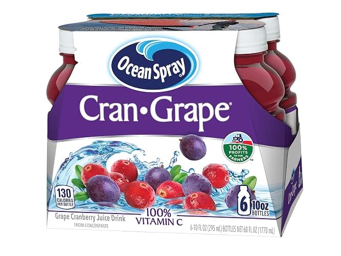 Ocean Spray® Cran-Grape® Cranberry Grape Juice Drinks, 10 Fl Oz Bottles, 6 Count (Pack of 4) thumbnail 5