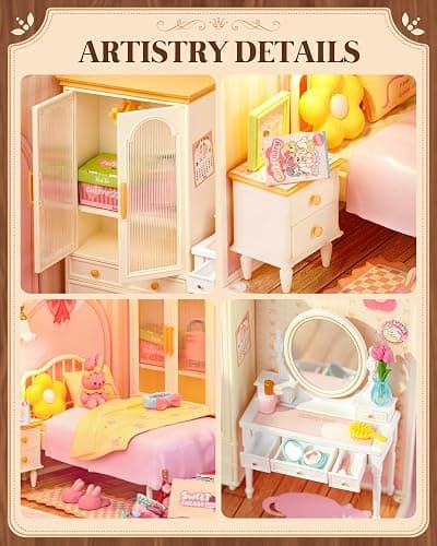 Rolife Super Creator Kits Tasty Cake Shop, Tiny House Building Blocks for Little Dolls, DIY Plastic Mini House Model Building Kits for Teens Aged 14+, DIY Crafts/Hobbies for Adults (Tasty Cake Shop) thumbnail 6