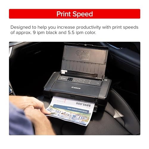 Canon PIXMA TR160 Wireless Portable Lightweight Compact Printer, 50-Sheet Paper Tray and 1.44" Display - Print On-The-Go thumbnail 8