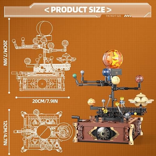APENGBAOL Solar System Mini Building Sets with Light,Rotatable Space Exploration Building Toys, Educational Toy Gifts for Boys Girls(697PCS) thumbnail 3