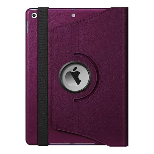 Fintie Rotating Case for iPad 9th Generation (2021) / 8th Generation (2020) / 7th Gen (2019) 10.2 Inch - 360 Degree Rotating Stand Cover with Pencil Holder, Auto Wake Sleep, Purple thumbnail 9