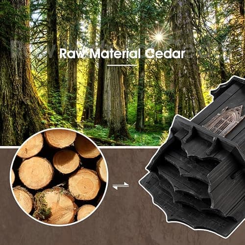VIREESR Extra Large Wooden Castle Bat Houses for Outside Bat Box for Outdoors - Four Chamber Box Perfectly Designed to Attract Bats - Durable and Easy to Hang(Bat House Ⅰ XL Black) thumbnail 5