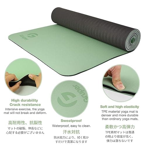 Gruper Yoga Mat Non Slip, Eco Friendly Fitness Exercise Mat with Carrying Strap,Pro Yoga Mats for Women,Workout Mats for Home, Pilates and Floor Exercises thumbnail 4