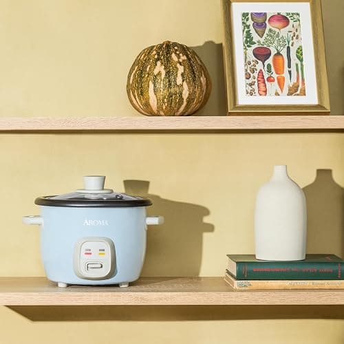 Aroma Housewares 4-Cups (Cooked) / 1Qt. Rice & Grain Cooker (ARC-302NGBL), Blue thumbnail 2
