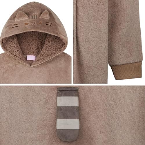 Get Trend Pusheen Oversized Blanket Hoodie for Women, Teens with Sherpa Hood, Soft Fleece Hoodie Blanket Cozy Gifts for Women thumbnail 5