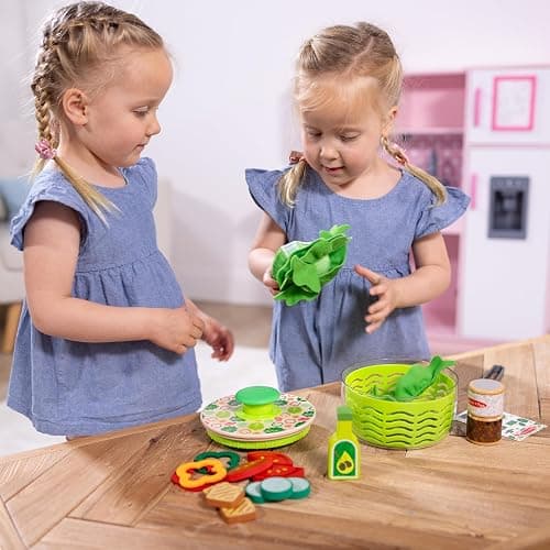 Melissa & Doug Salad Spinner Play Set, Pretend Play Food for Boys and Girls Ages 3+ thumbnail 2