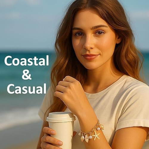 PIERPIER Mermaid Costume Accessories, Women Mermaid Starfish Bracelet – Halloween Costume Accessories for Girls & Women, Ocean Seashell Charm Jewelry for Mermaid Dress Up thumbnail 8