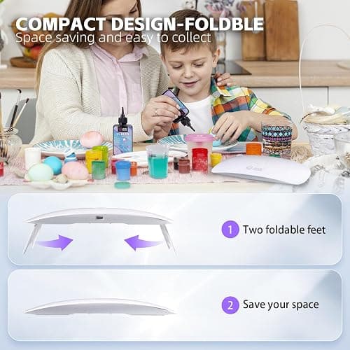 LET'S RESIN UV Resin Light, Portable Curing Lamp, White | Portable UV resin lamp provides a practical curing area for jewelry making, resin molds and DIY craft projects thumbnail 5