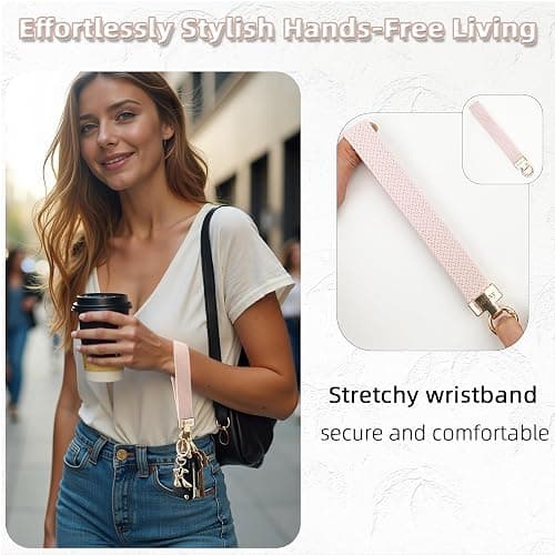 BydGxy Stretchy Wristlet Initial Keychain, Key Chains Women Cute with Keyring, Llaveros para Mujer, Car Key Accessories thumbnail 2
