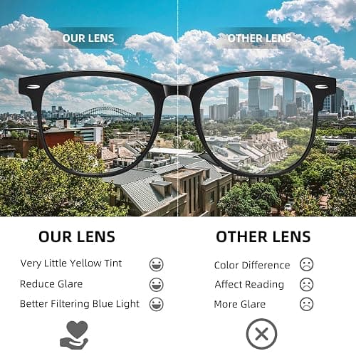 Okany 3 Pack Blue Light Blocking Glasses for Women Men, Round Computer Glasses Anti Eye Strain/UV/Glare Gaming Glasses thumbnail 3