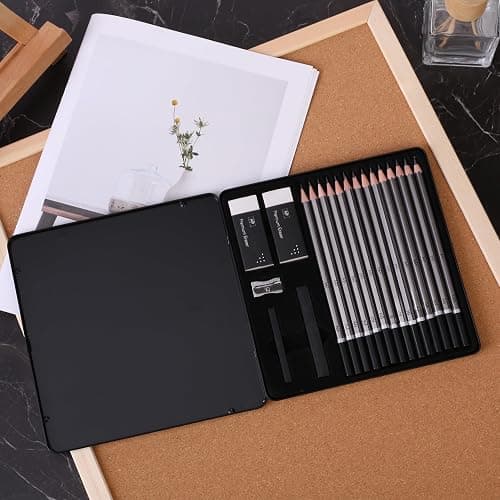Mr. Pen- Sketch Pencils for Drawing, 19 Pcs, With Graphite Sticks, Erasers and Sharpener, Art Pencils for Sketching thumbnail 8