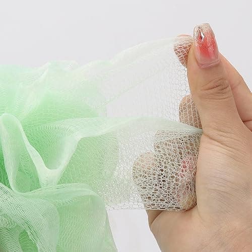 Tbestmax 4 Pack Mesh Pouf Bath Sponge - Mesh Loofah Body Exfoliating Shower Ball Shower Sponge thumbnail 3