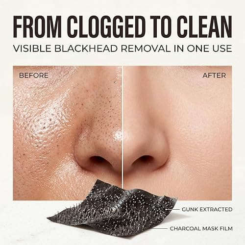 Black Mask Peel Off Face Mask with Activated Charcoal Powder – Korean Blackhead Remover Mask for Nose & Face, Pore Cleaner, Clay Mask & Strips Alternative, Face Mask Skincare for Men & Women, Gift Set thumbnail 3