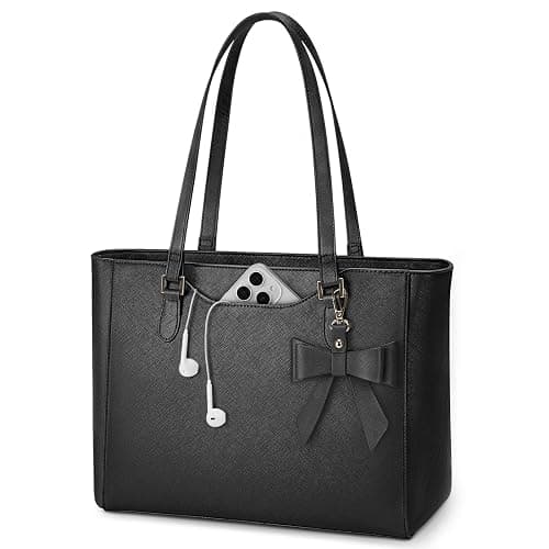 KTMOUW Handbags for Women Large Capacity PU Leather Tote Bags for Women with Zip, Shoulder Bag Ladies Handbag Tote Bag for School Work Travel Shopping Black - Image 1