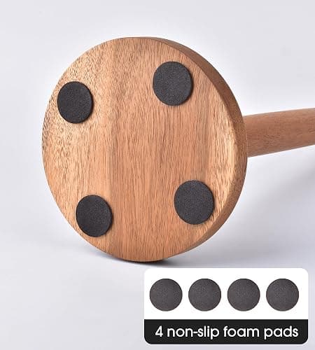 CHAUNCEY HOME Acacia Wood Paper Towel Holder Stand – Wooden Kitchen Paper Towel Holder Countertop, PTHA, Freestanding Roll Holder for Kitchen & Bathroom & Farmhouse, Standard thumbnail 6