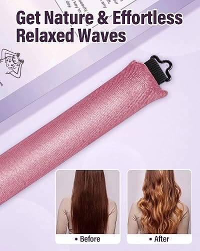 Heatless Hair Curler Overnight Curls-3 Pcs No Heat Curling Blowout Rod to Sleep In,Hair Rollers with Satin Scarf thumbnail 2