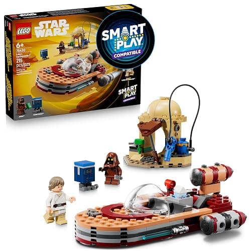 LEGO Star Wars SMART Play: Luke’s Landspeeder - Building Toy for Action Play - Compatible Set with a SMART Tag and 2 Minifigures - Gift for Boys, Girls and Kids Ages 6+ - 75420 - Image 1