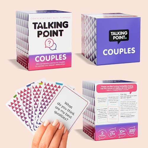 TALKING POINT CARDS Deepen Your Connection with 200 Fun & Engaging Conversation Cards for Couples - Build Intimacy, Strengthen Your Bond & Reignite Romance – Perfect Adult Card Game for Date Nights thumbnail 7
