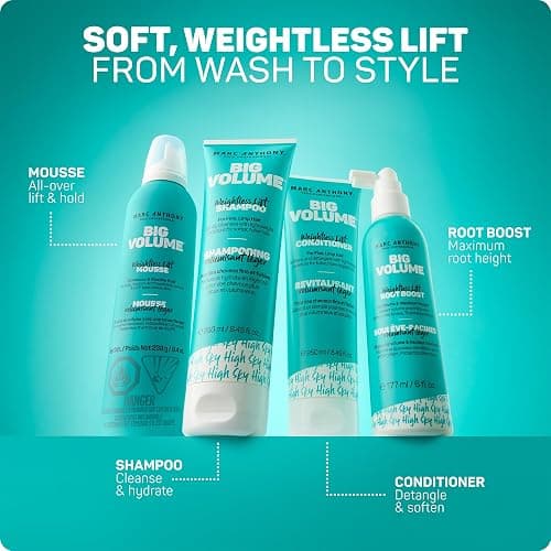 Marc Anthony Shampoo and Conditioner Set, Grow Long Biotin - Anti-Frizz Deep Conditioner For Split Ends & Breakage - Vitamin E, Caffeine & Ginseng for Curly, Dry & Damaged Hair thumbnail 6