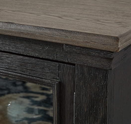 Signature Design by Ashley Tyler Creek Farmhouse TV Stand Fits TVs up to 72", 4 Glass Doors, 3 Adjustable Storage Shelves, Dark Gray thumbnail 6
