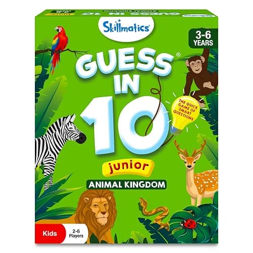 Skillmatics Guess in 10 - Animal Kingdom, Card Game, Christmas Stocking Stuffers for Preschool Kids, Girls & Boys, Fun Travel Game, Gifts for Ages 3, 4, 5, 6 - Image 1