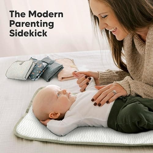 KeaBabies Portable Diaper Changing Pad, Easy Wipe Clean, 25x13 (Prairie) | Foldable Waterproof Baby Changing Mat for Diaper Bag, Compact, Lightweight, Newborn, Infant, Baby Changer Travel Essential thumbnail 9