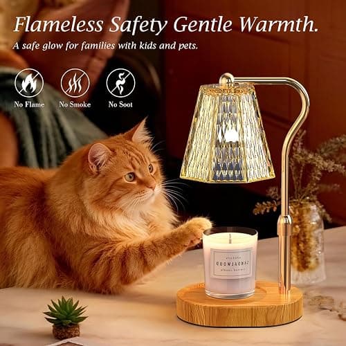 Candle Warmer Lamp with Timer Dimmable Gifts for Women, Adjustable Height Wax Warmer Lamp for Scented Candles, House Warming Gifts for New Home Modern Farmhouse Decor thumbnail 5