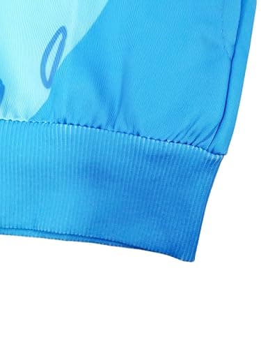 RUNAU Kids Blue Hoodie Girls Boys Halloween Outfit Zipper Sweatshirt thumbnail 5