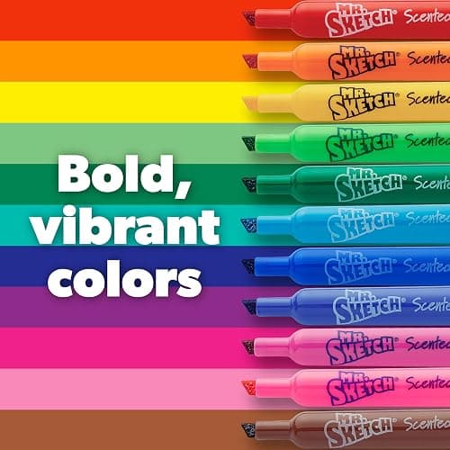 Mr. Sketch Scented Markers, Chisel Tip, Assorted Colors 22 Count - Fun for Kids, Spark Creativity, Holiday Gift, Stocking Stuffer thumbnail 2