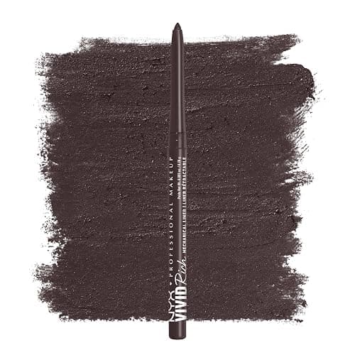 NYX PROFESSIONAL MAKEUP Vivid Rich Mechanical Eye Pencil, Vivid Rich Mechanical, Creamy Retractable Eyeliner - Smokin Topaz, Brown Eyeliner - Image 1