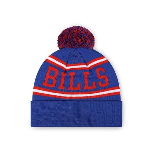 FOCO NFL Unisex-Adult NFL Team Logo Stripe Pom Beanie Hat thumbnail 2