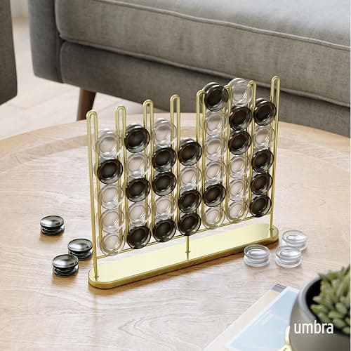 Umbra STAX Four-in-a-Row Game, Brass thumbnail 2