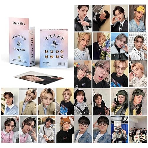 KPOPBP SKZ Laser Photocard 50pcs Kpop LOMO Cards Set 5-Strar Album Card Photo Cards Gift for Fans Daughter Boys and Girls thumbnail 3