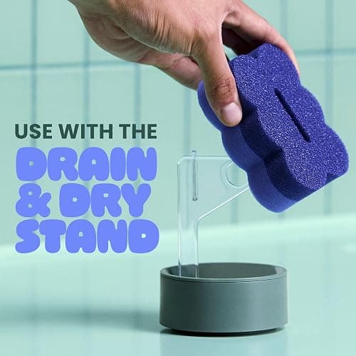 Brite by Scotch-Brite 2-Sided Scrub & Wipe, Scrubbing Kitchen and Dish Sponge, Midnight Mode, 6 Scrub Sponges thumbnail 7