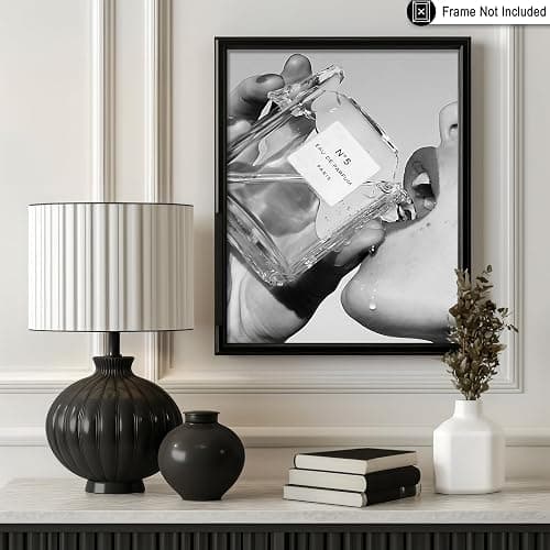 Poster Master Drinking Perfume Print - Fashion Poster - Luxury Brand Design - Wall Design - Black and White Photography Illustration - Great Girl's Room or Office Decor - 16x20 UNFRAMED Wall Decor thumbnail 3