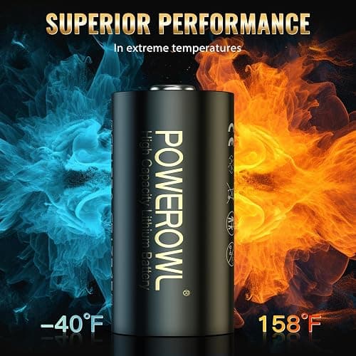 POWEROWL 123 Batteries Cr123A 3V Lithium 8 Count, High Capacity 123A C123 Battery for Flashlight Camera Sensor thumbnail 6