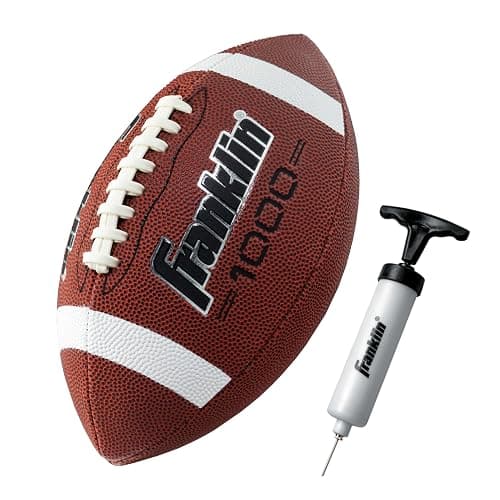 Franklin Sports Youth + Adult Footballs - Extra Grip 1000 Official Size, Junior + Pee Wee Kids - 1 + 12 Packs - Image 1