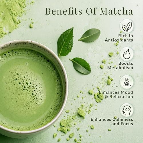 Matcha Sunday Ceremonial Grade Matcha - Kyoto, Japan - Finely Ground Green Tea Powder - Vibrant Green (50g/ 1.75oz) thumbnail 6