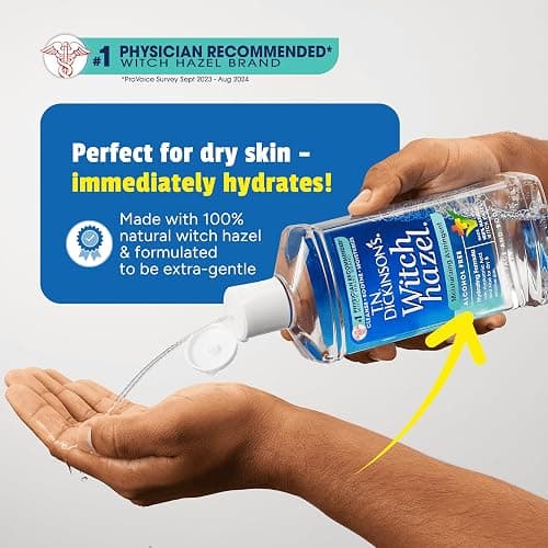 T.N. Dickinson's Witch Hazel Alcohol Free Moisturizing Astringent | 100% Natural Witch Hazel | Calms, Nourishes, Hydrates Skin | for Face & Body | 16 Fl Oz thumbnail 4