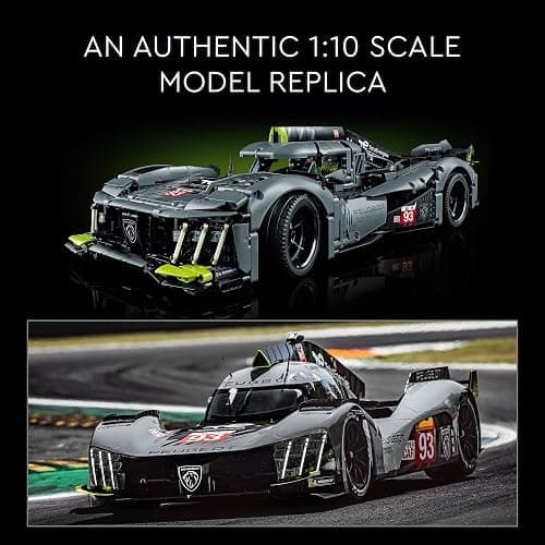LEGO Technic Peugeot 9X8 24H Le Mans Hybrid Hypercar 42156 Collectible Race Car Building Kit for Adults and Teens, 1:10 Scale Racing Car Model, Gift for Motorsport Fans thumbnail 5