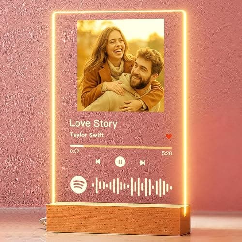 iDIY Custom Picture Frame with Photo - Personalized Spotify Music Song Plaque - Customized Valentines Day Gift for Boyfriend Girlfriend Couple - Anniversary Birthday Gifts for Him Her thumbnail 4