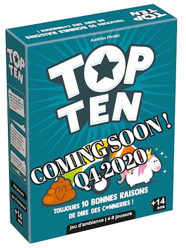 Asmodee - Top Ten - Jeu de Société Hilarant - Jeu d'Ambiance pour Adultes et Enfants dès 14 Ans - Jeu de Cartes Drôle - Fous Rires Entre Adultes & Ados - 4 à 9 Joueurs -30 Min - en Français thumbnail 3