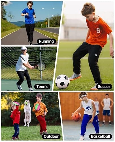 OCYMA Boys Sweatpants with Zip Pockets 5Pack Athletic Pants Mesh Joggers for Boys 5-24 thumbnail 7