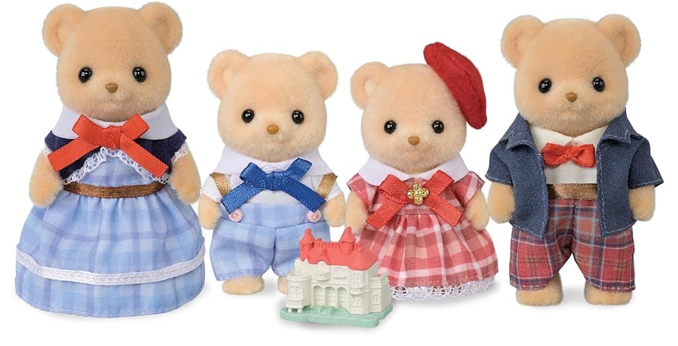 Calico Critters Biscuit Bear Family, Set of 4 Collectible Doll Figures - Image 1