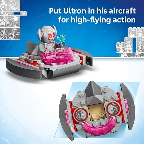 LEGO Marvel Iron Man and His Awesome Friends Ultron vs. Iron Man 11209 | Preschool Building Toys for Boys & Girls, Ages 4+, Marvel Action Figures, Sturdy Build for Pretend Play, 96 pieces, Gift Idea thumbnail 6