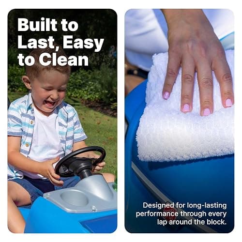 Step2 Whisper Ride II Kids Push Car, Ride-On Car with Seat Belt and Horn, Toddlers and Preschoolers Ages 18 Months–4 Years, Max Weight 50 lbs., Quick Fold Handle, Stroller Alternative, Blue thumbnail 8