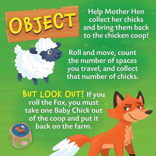 Peaceable Kingdom Count Your Chickens Award Winning Cooperative Counting Game for 2 to 4 Kids Ages 3+ - Premium Play Edition thumbnail 6