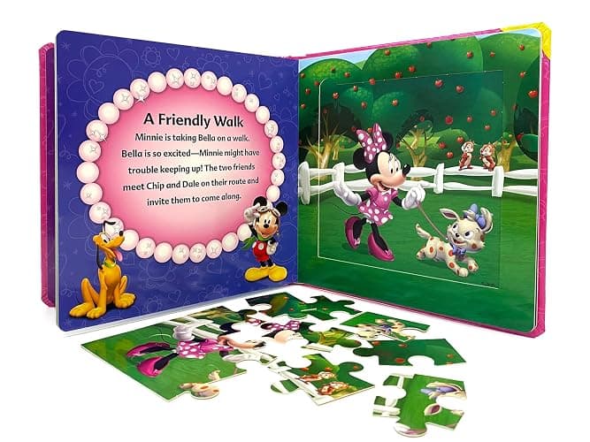 Disney Junior Minnie My First Puzzle Book - Jigsaw Puzzles for kids, 10-page board book, 5 puzzles to enjoy thumbnail 3