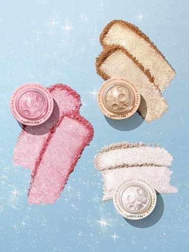 SHEGLAM Lunar Glow Highlighter Face Highlighter Multichrome Glitter Shimmer Highlighter Makeup Eye Face Body Highlighter Illuminator, Silky Creamy Eyeshadow-Heart Galaxy thumbnail 7